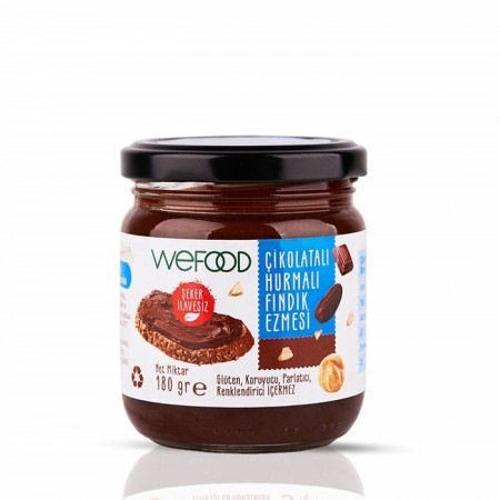 Wefood Çikolatalı Hurmalı Fındık Ezmesi - 180 gr