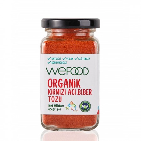 Wefood Organik Kırmızı Acı Biber Tozu - 65 gr