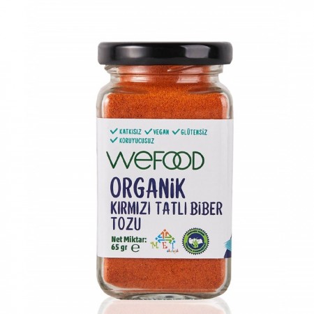 Wefood Organik Kırmızı Tatlı Biber Tozu - 65 gr