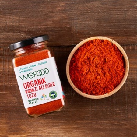 Wefood Organik Kırmızı Acı Biber Tozu - 65 gr