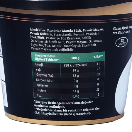 Napoli Antica Tam Yağlı Taze Burrata Peyniri - Manda - 120 g